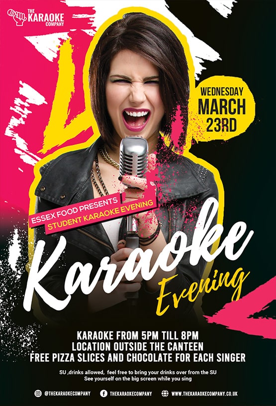 karaoke poster for essex uni
